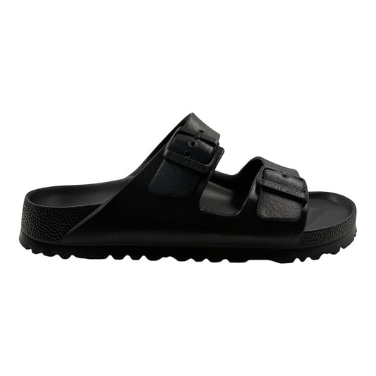 The Shoe Shop Arizona Eva black waterproof two-strap sandal with an anatomically shaped lightweight EVA footbed.