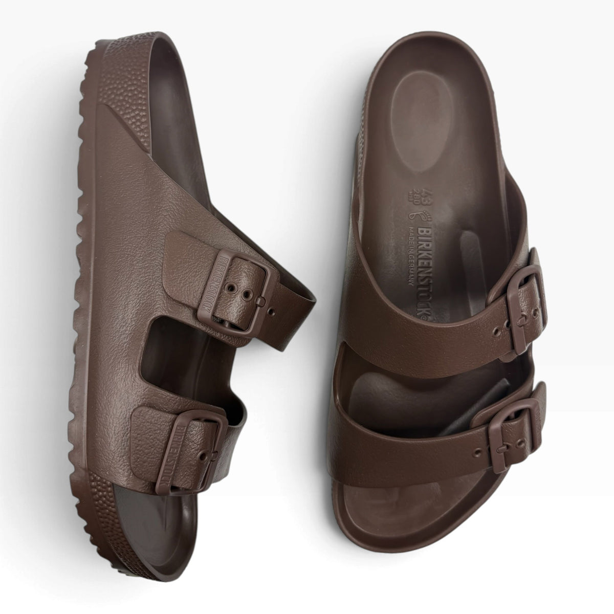 The Shoe Shop Arizona Eva brown waterproof sandals with two adjustable straps and anatomical footbed