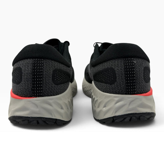 The Shoe Shop Fresh Foam X EVOZ V4 running shoes in black with grey cushioned midsoles and red accent details.