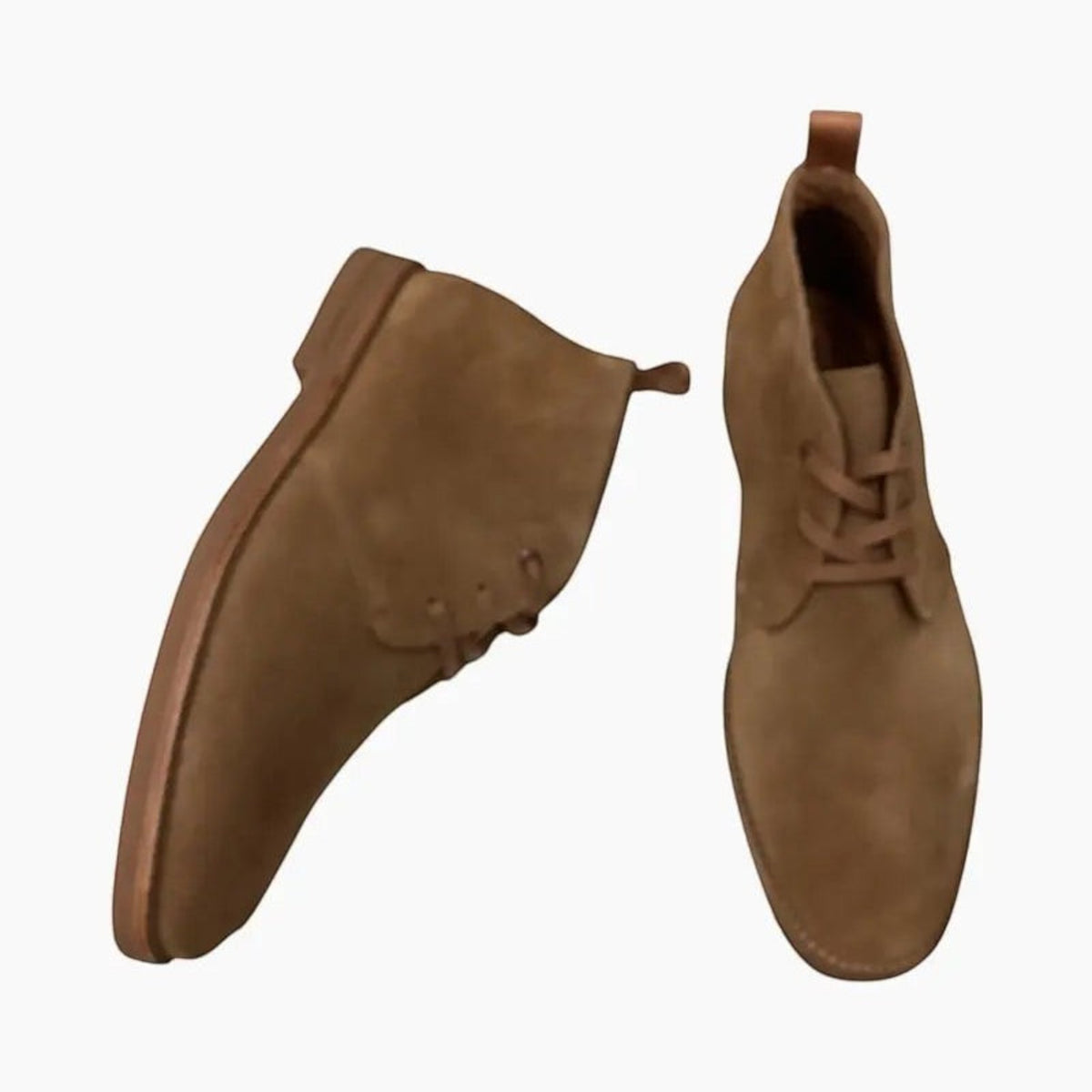 The Shoe Shop Hush Puppies Gibson brown suede leather chukka boots with lace-up closure and extra wide fit