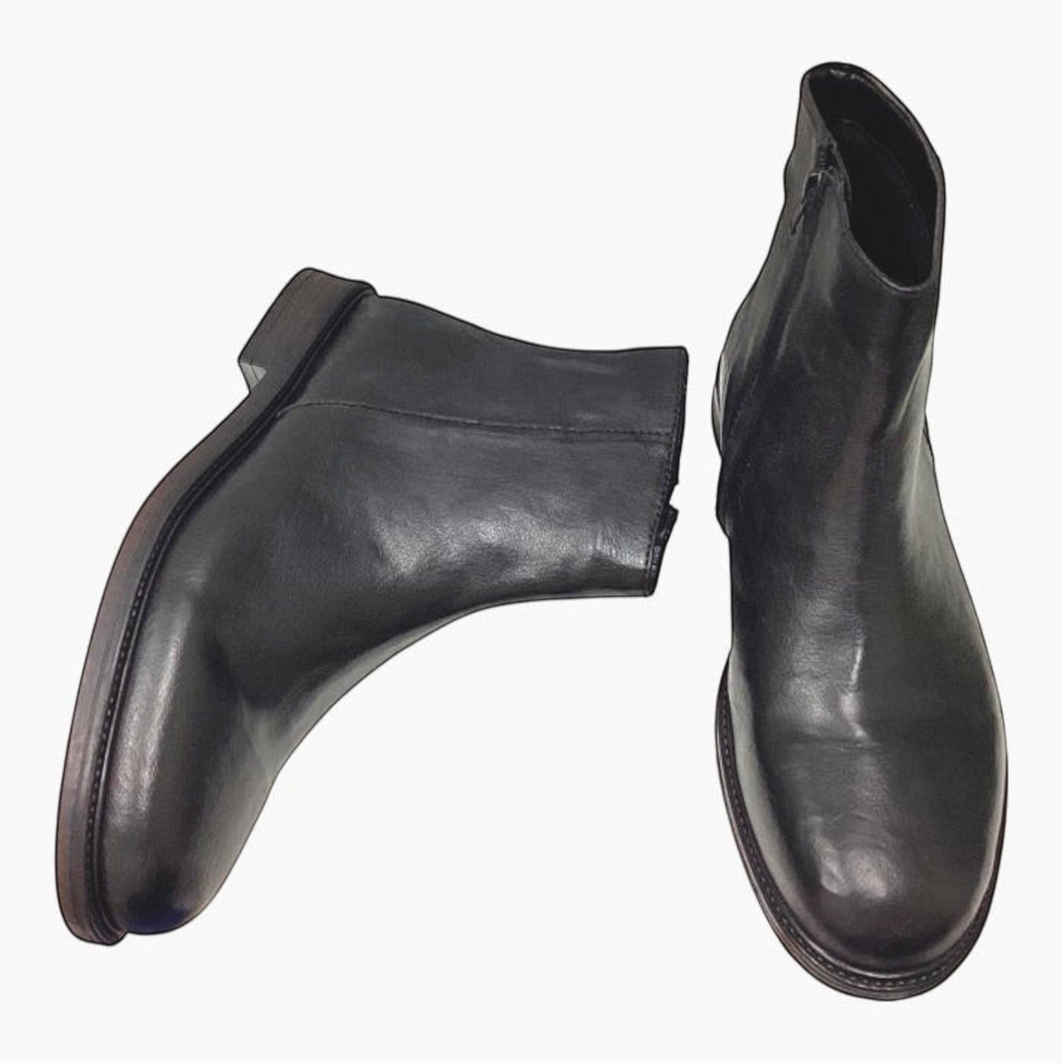 The Shoe Shop Julius Marlow Quest black leather boots with a vintage washed finish and internal zip closure.