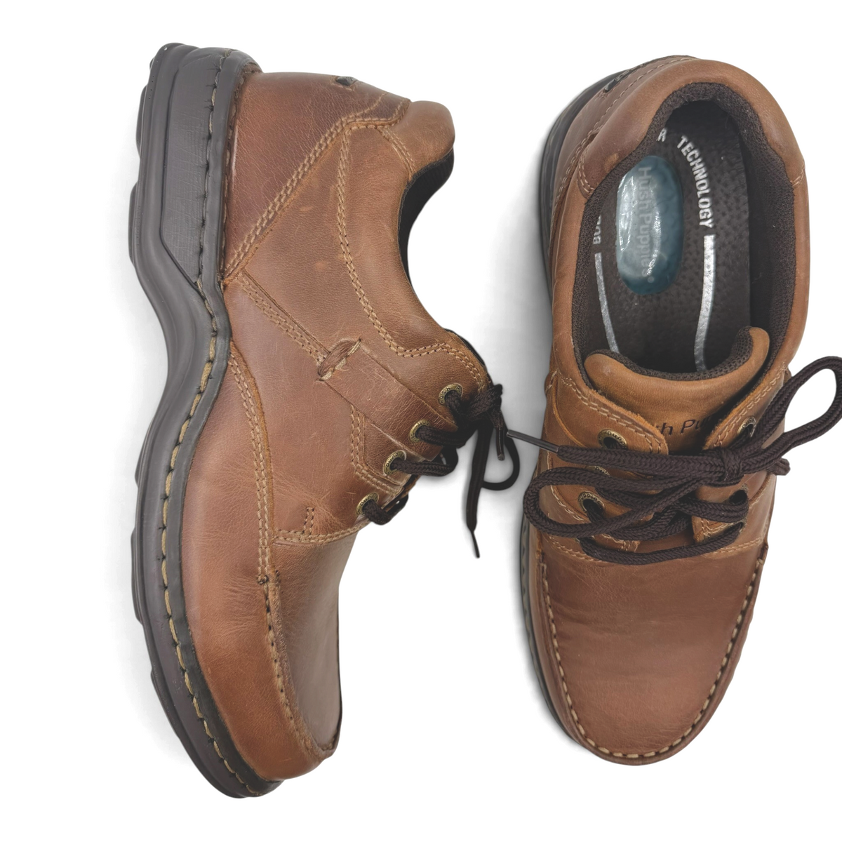 The Shoe Shop Randall II brown leather walking shoes with extra-wide EEE fit and cushioned Body Gel technology