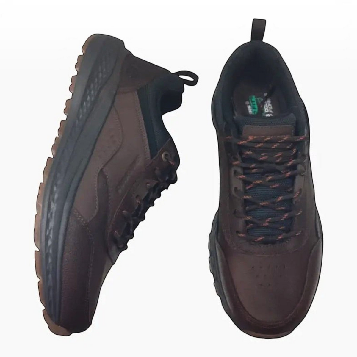 The Shoe Shop Slade Ultra Peralto brown leather lace-up casual shoes with memory foam cushioning