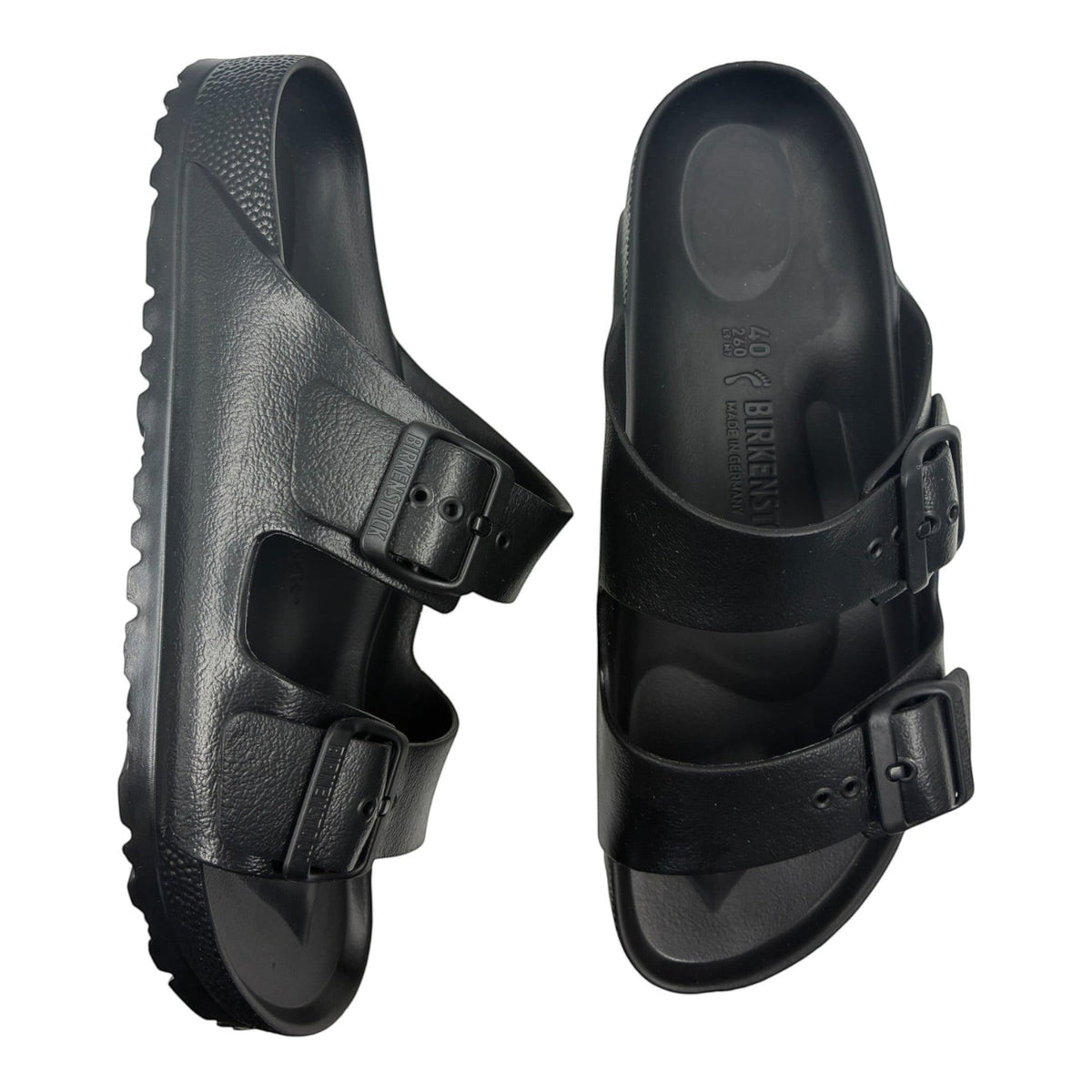 The Shoe Shop black Arizona Eva waterproof sandals with two adjustable straps and anatomical footbed
