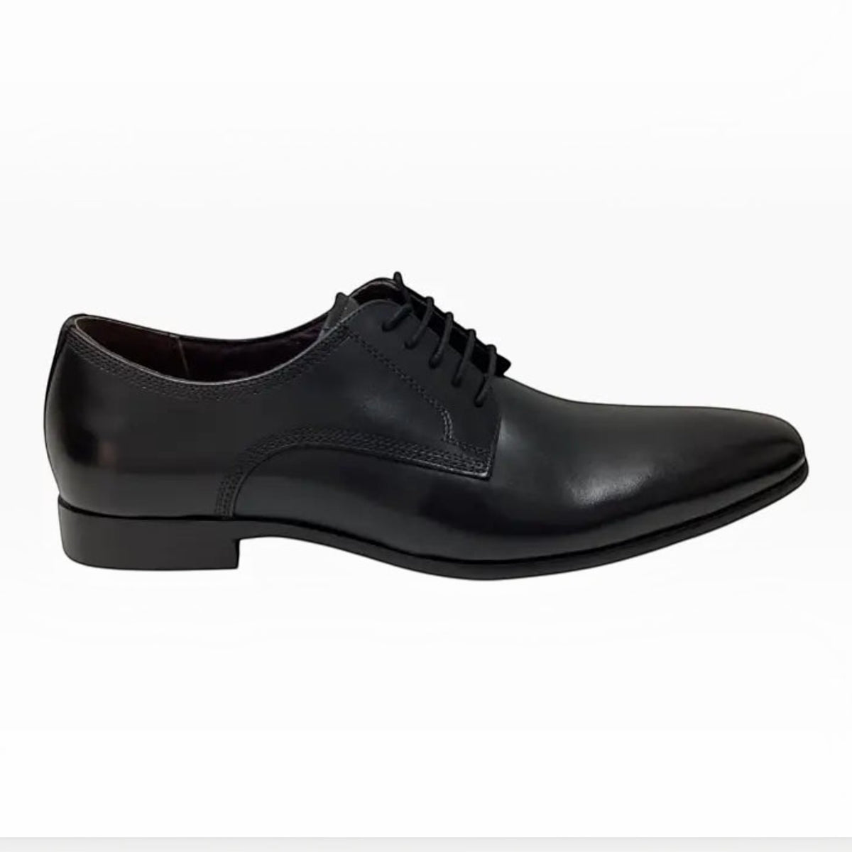 The Shoe Shop Julius Marlow Jaunt black hand burnished leather derby dress shoe with lace-up closure
