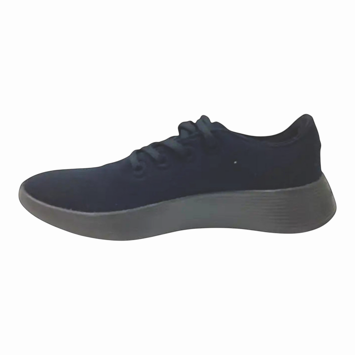 The Shoe Shop Allbirds Wool Runner men's sneaker in solid black with a soft merino wool upper and cushioned sole.