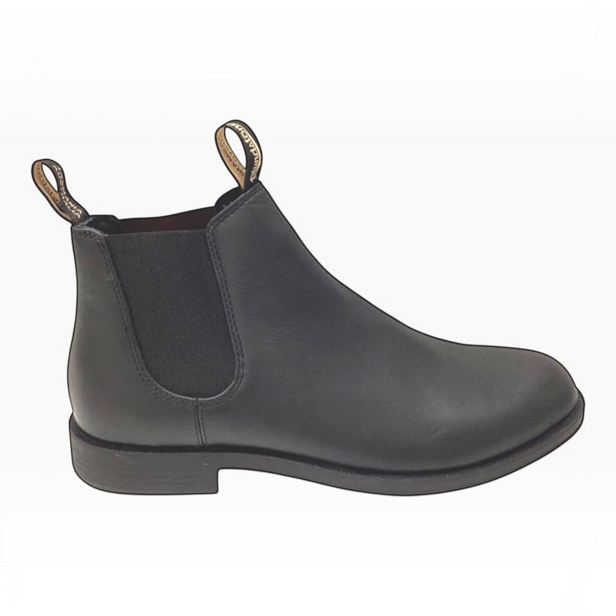 The Shoe Shop Blundstone 1901 black leather Chelsea boot with elastic side panels and a refined chisel toe profile.
