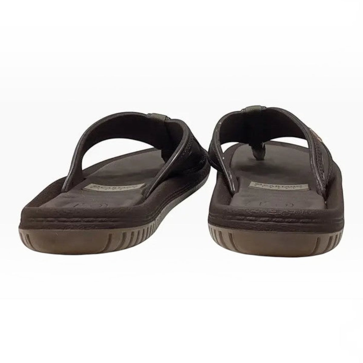 The Shoe Shop Cartago Fiji Jandal brown flip flops featuring a cushioned footbed and textured non-marking outsole.