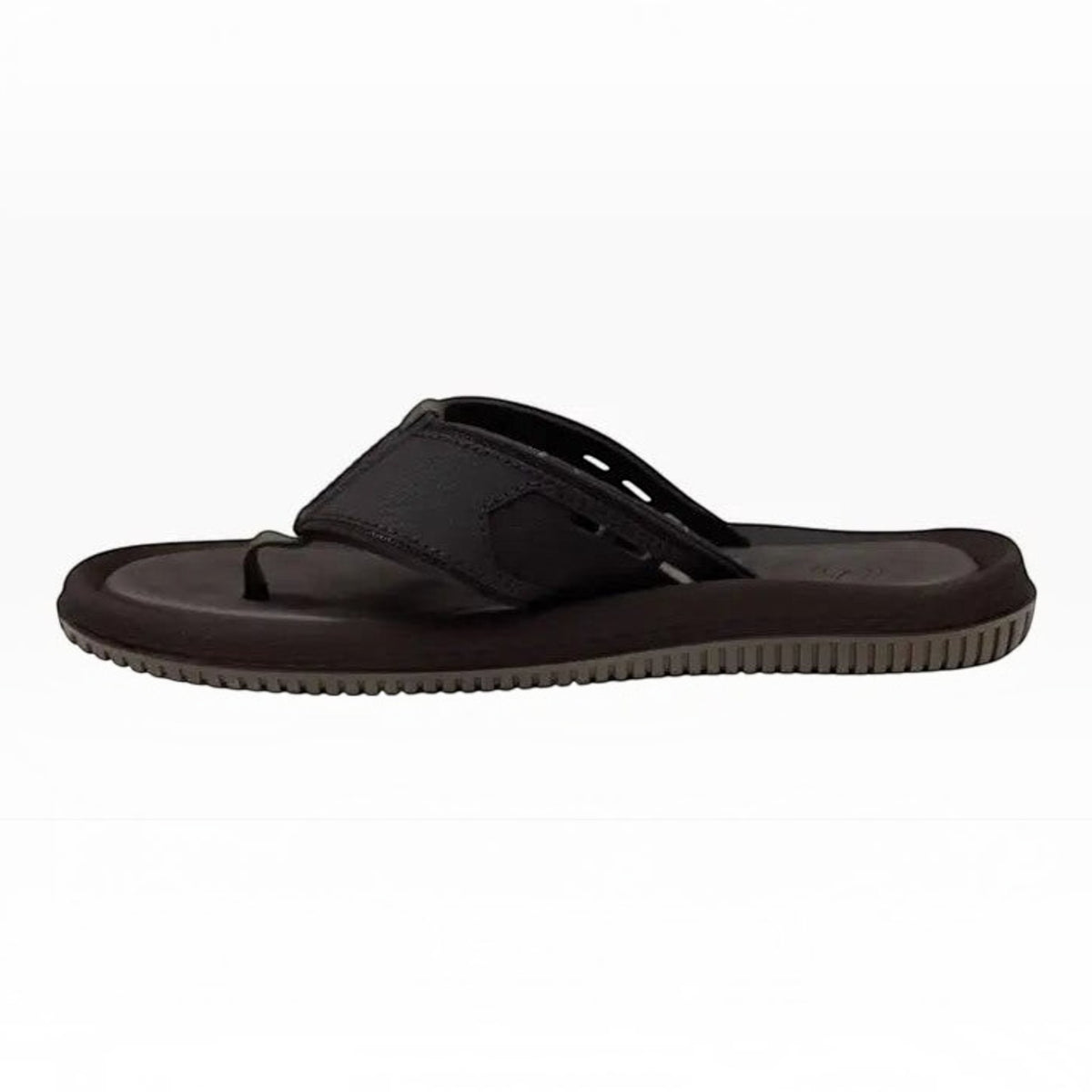 The Shoe Shop Cartago Fiji Jandal in dark brown with a cushioned footbed and textured upper for everyday comfort.