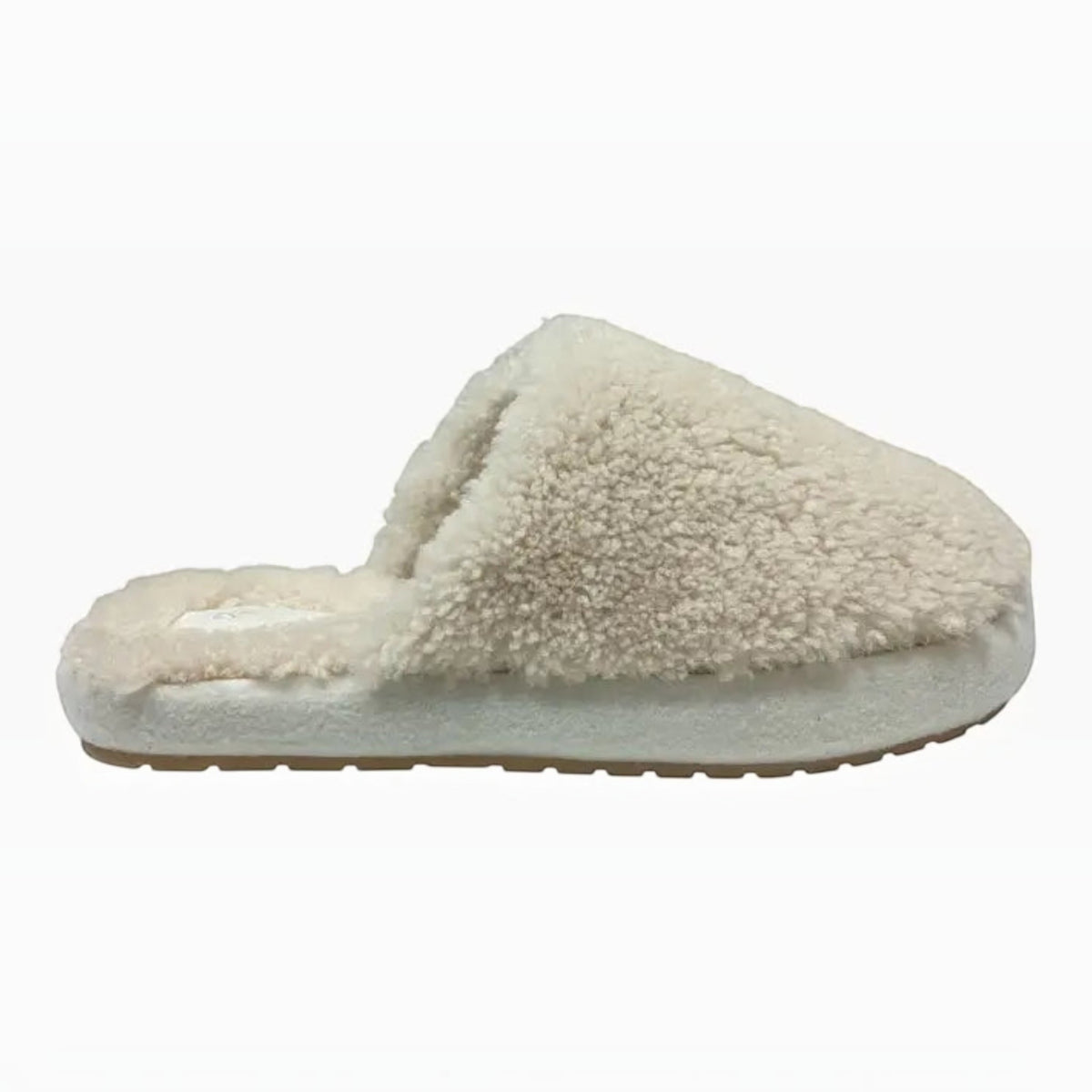 The Shoe Shop EMU Starley cream sheepskin teddy slipper with a plush wool upper and flexible sole
