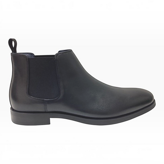 The Shoe Shop Florsheim Ceduna black leather Chelsea boot with a plain toe and durable rubber sole.
