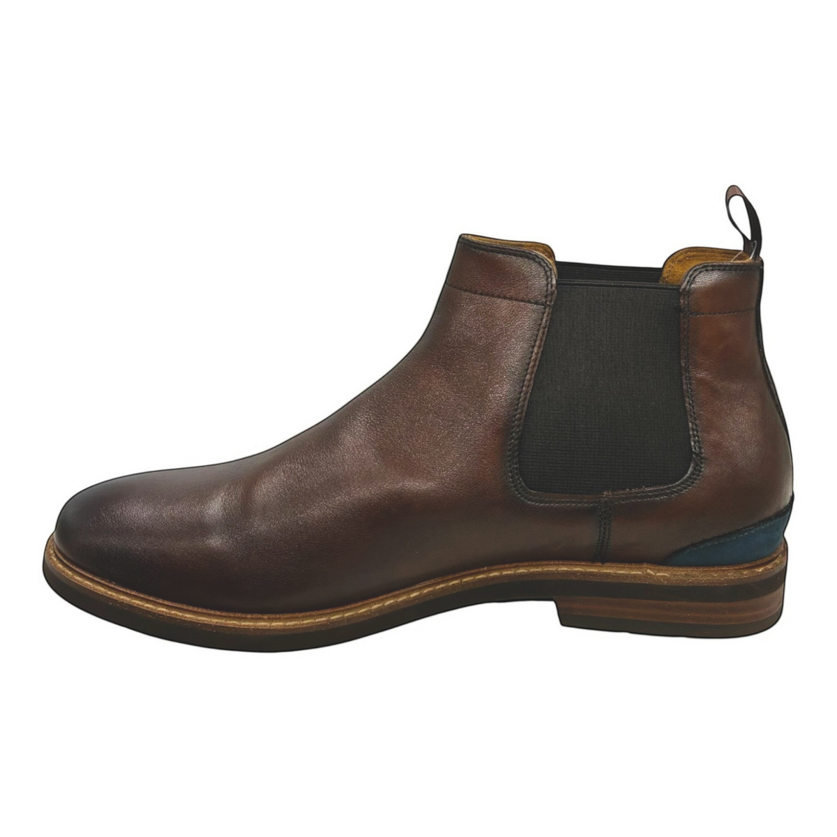The Shoe Shop Florsheim Highland brown leather Chelsea boot with elastic side panels and a durable rubber sole.