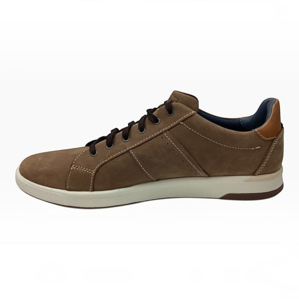 The Shoe Shop Florsheim Crossover mushroom crazy horse leather lace-up sneaker with white rubber sole
