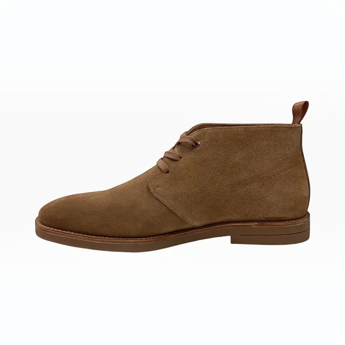 The Shoe Shop Hush Puppies Gibson brown suede leather chukka boot with a wide fit and durable outsole