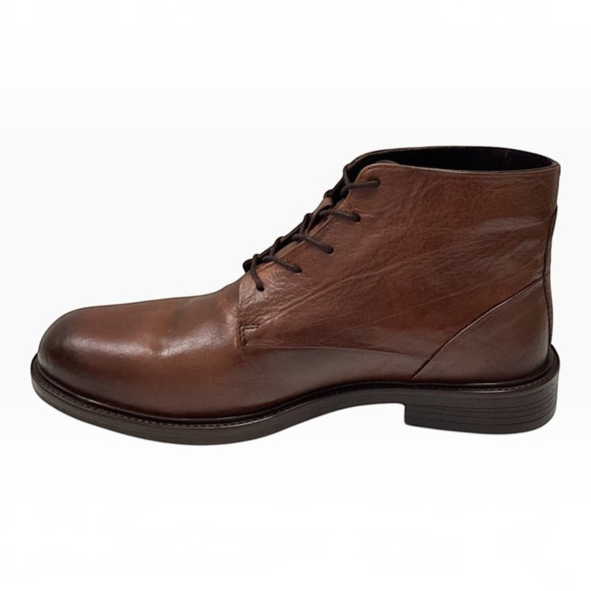 The Shoe Shop Julius Marlow Quota brown leather lace-up ankle boot with a polished finish and durable sole.