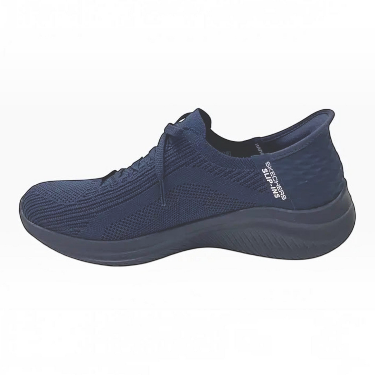 The Shoe Shop Skechers Ultra Flex 3.0 navy blue slip-in sneaker with engineered knit upper and cushioned sole.