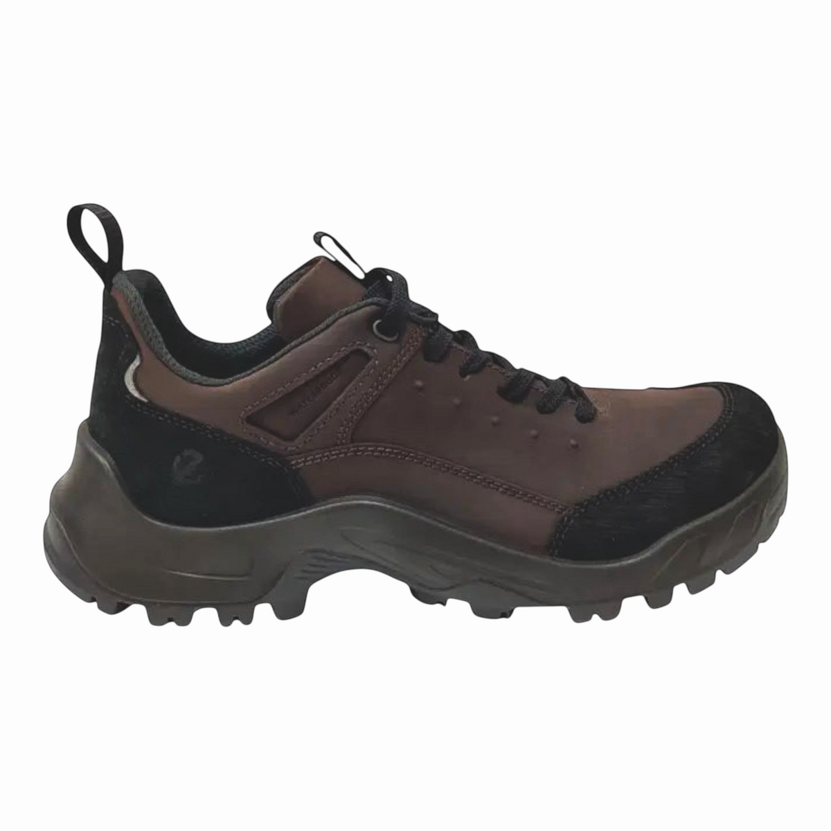 The Shoe Shop Offroad M rugged outdoor sneaker in black and brown with a thick textured grip sole and lace-up design.