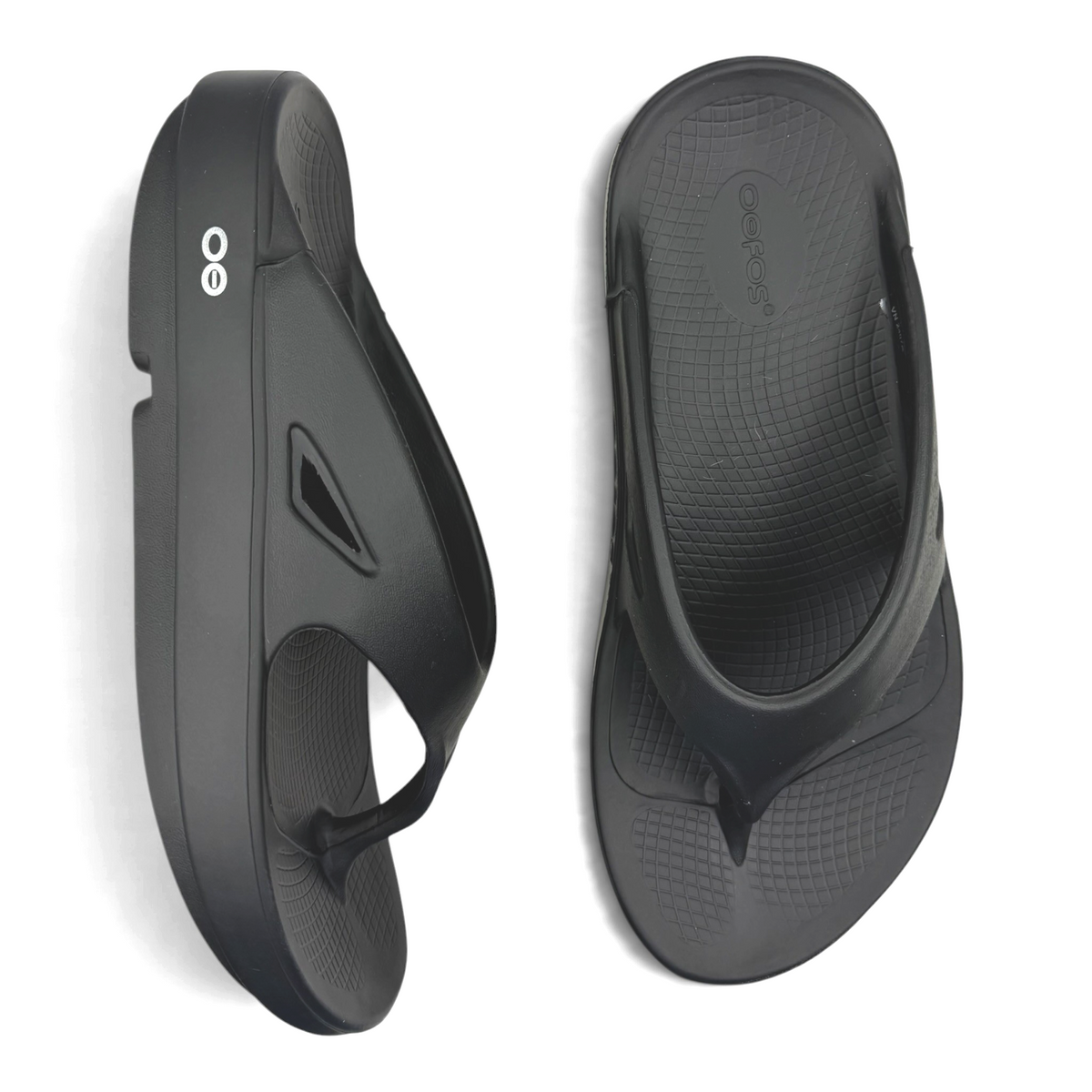 The Shoe Shop OOriginal Jandal black recovery flip-flops with contoured footbed and thick foam sole