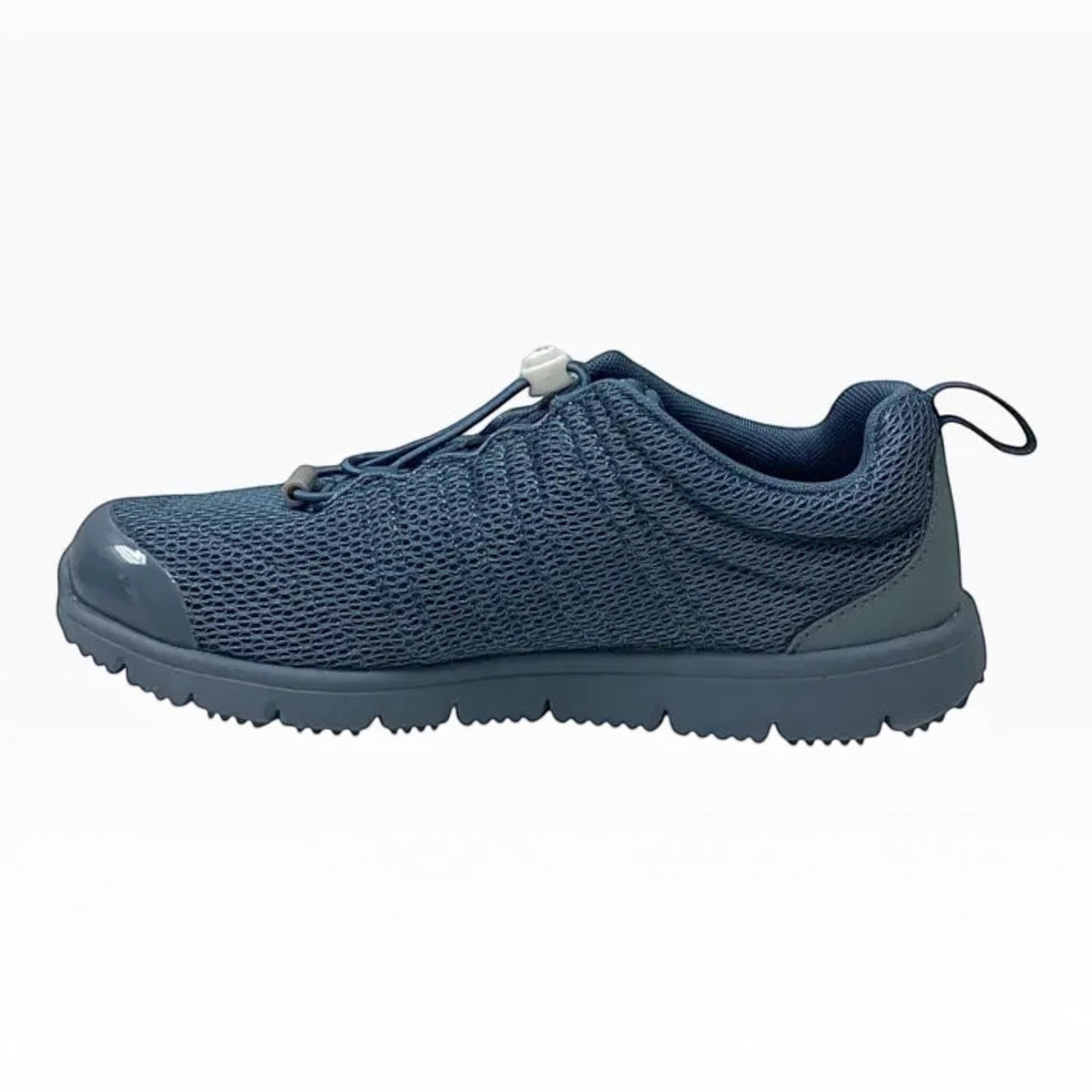 The Shoe Shop Propet Travel Walker II navy blue breathable mesh walking shoe with bungee toggle closure