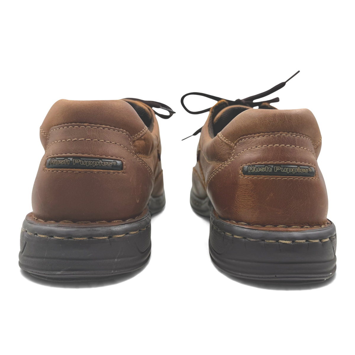 The Shoe Shop Randall II brown leather walking shoes with extra-wide EEE fit and cushioned heel detail