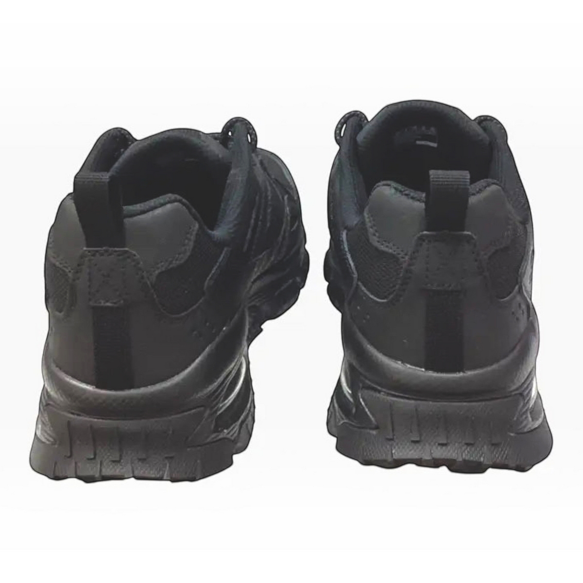 The Shoe Shop Skechers Skech-Air Envoy trail sneakers in all black leather and synthetic with a rugged rubber outsole.