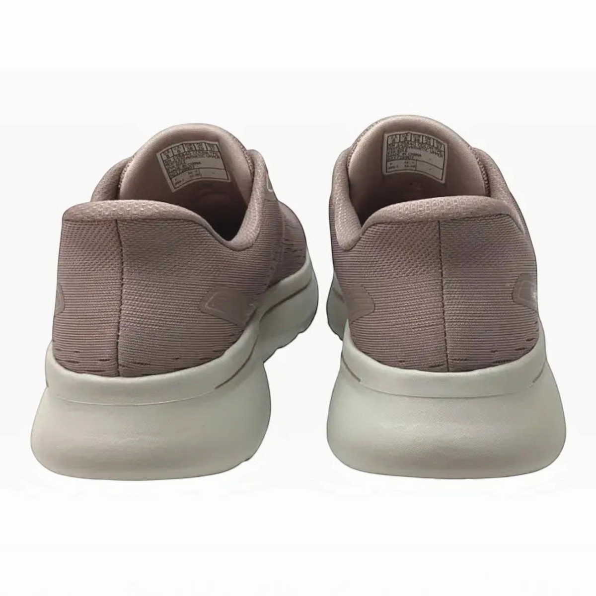 The Shoe Shop Skechers Go Walk Arch Fit N-Joy slip-on walking shoes in mauve with a heel pillow and mesh upper.