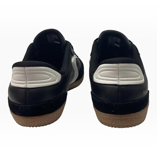 The Shoe Shop Skechers Hotshot sneakers showing the black and white heel design with a gum rubber outsole