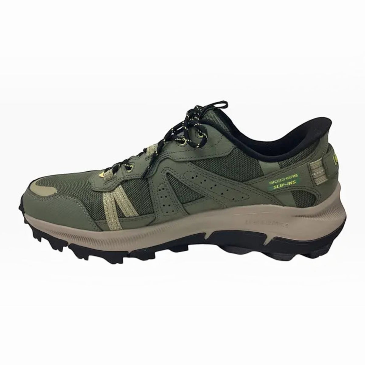 The Shoe Shop Skechers x John Deere Equalizer 5.0 Trail Harvester olive green sneaker with rugged Goodyear outsole