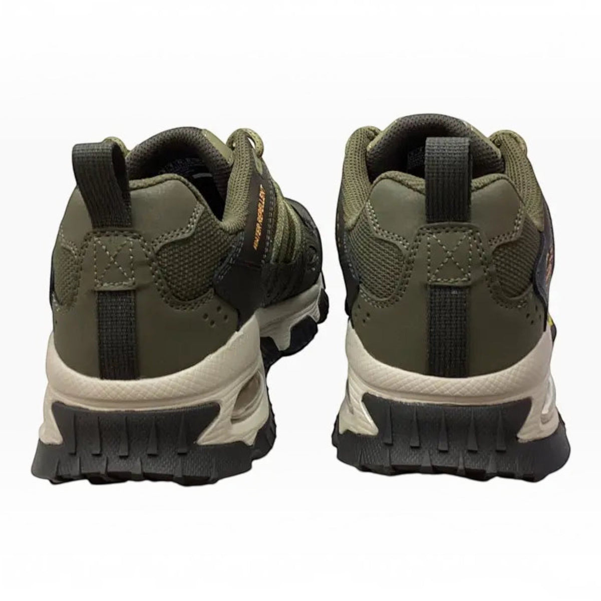 The Shoe Shop Skechers Skech-Air Envoy trail sneakers in olive green leather and synthetic with visible air cushioning