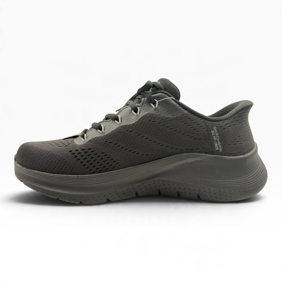 The Shoe Shop Skechers Slip-ins charcoal grey athletic sneaker with breathable mesh upper and cushioned sole