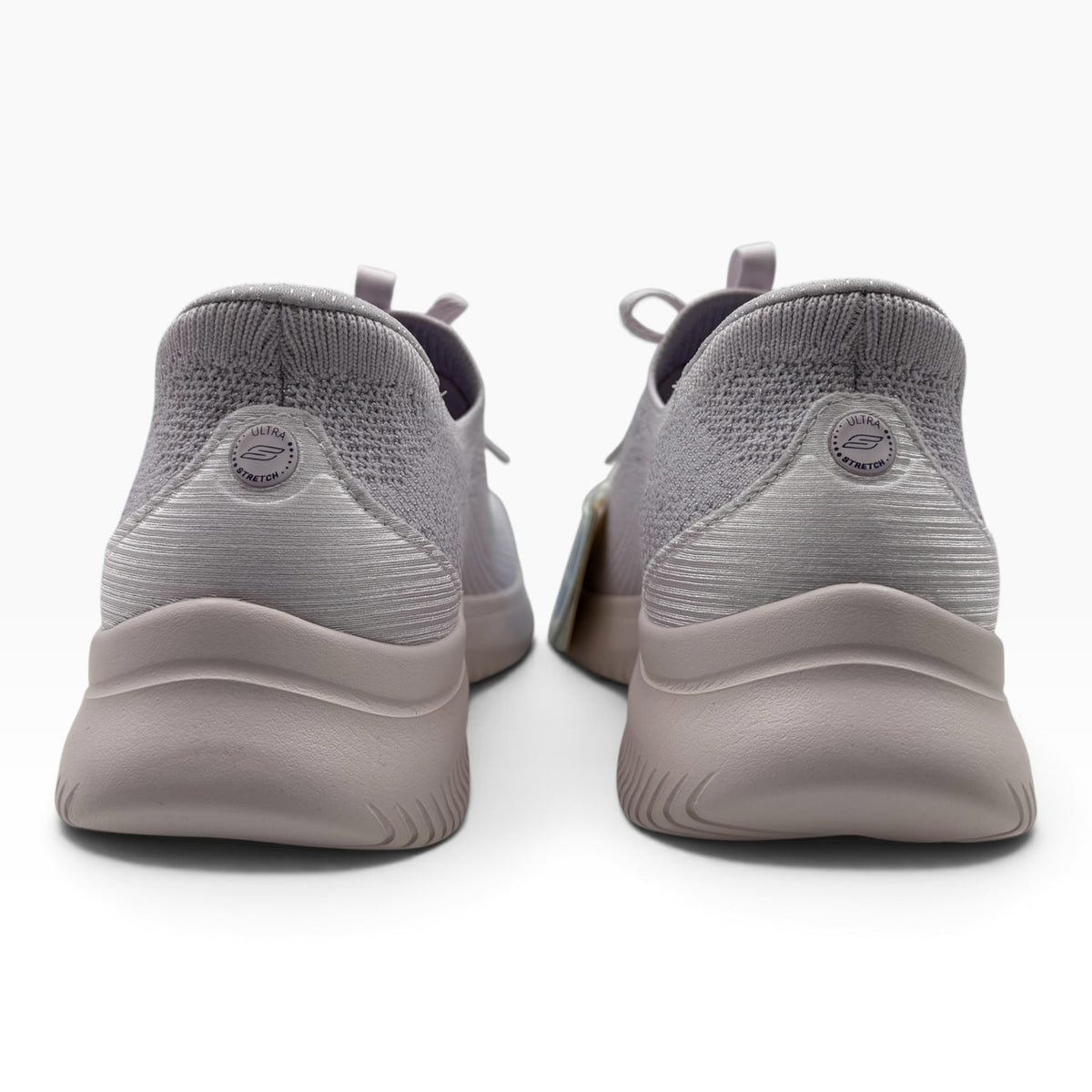 The Shoe Shop Skechers Ultra Flex 4.0 slip-on sneakers in mauve with engineered knit upper and heel pillow detail.