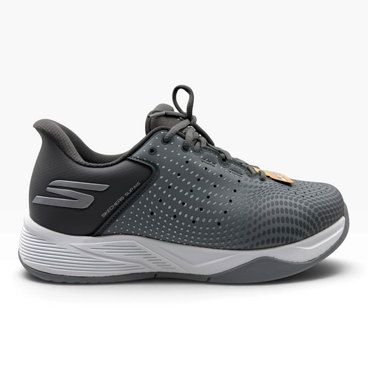 The Shoe Shop Skechers Viper Court Reload grey pickleball sneaker with slip-in design and arch support