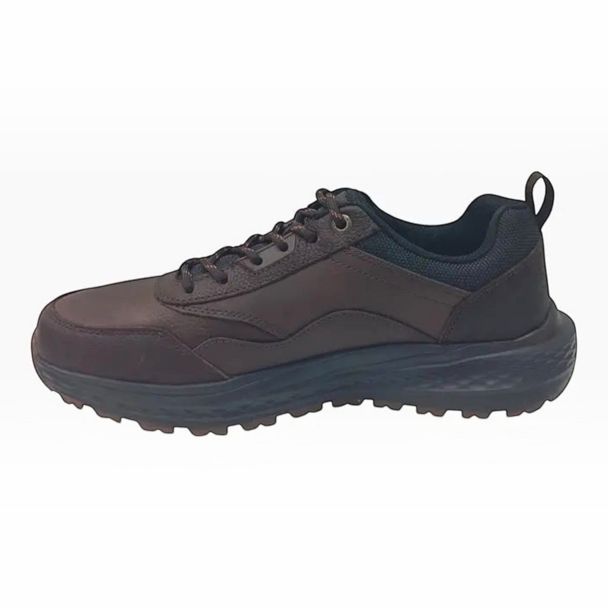 The Shoe Shop Skechers Slade Ultra Peralto brown leather lace-up casual sneaker with cushioned sole