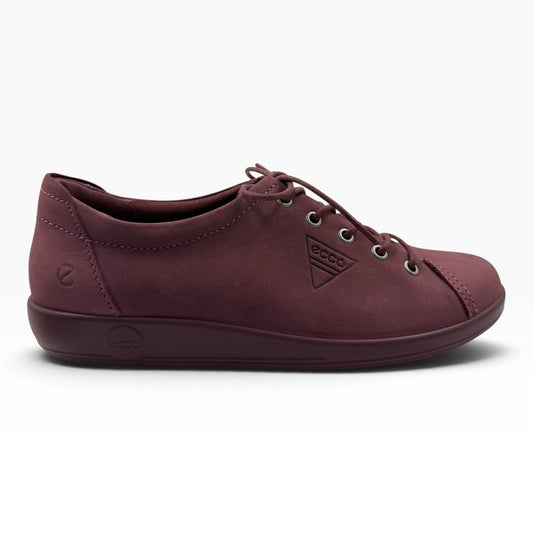 The Shoe Shop Soft 2.0 dark red nocturne leather lace-up sneaker with side logo detail