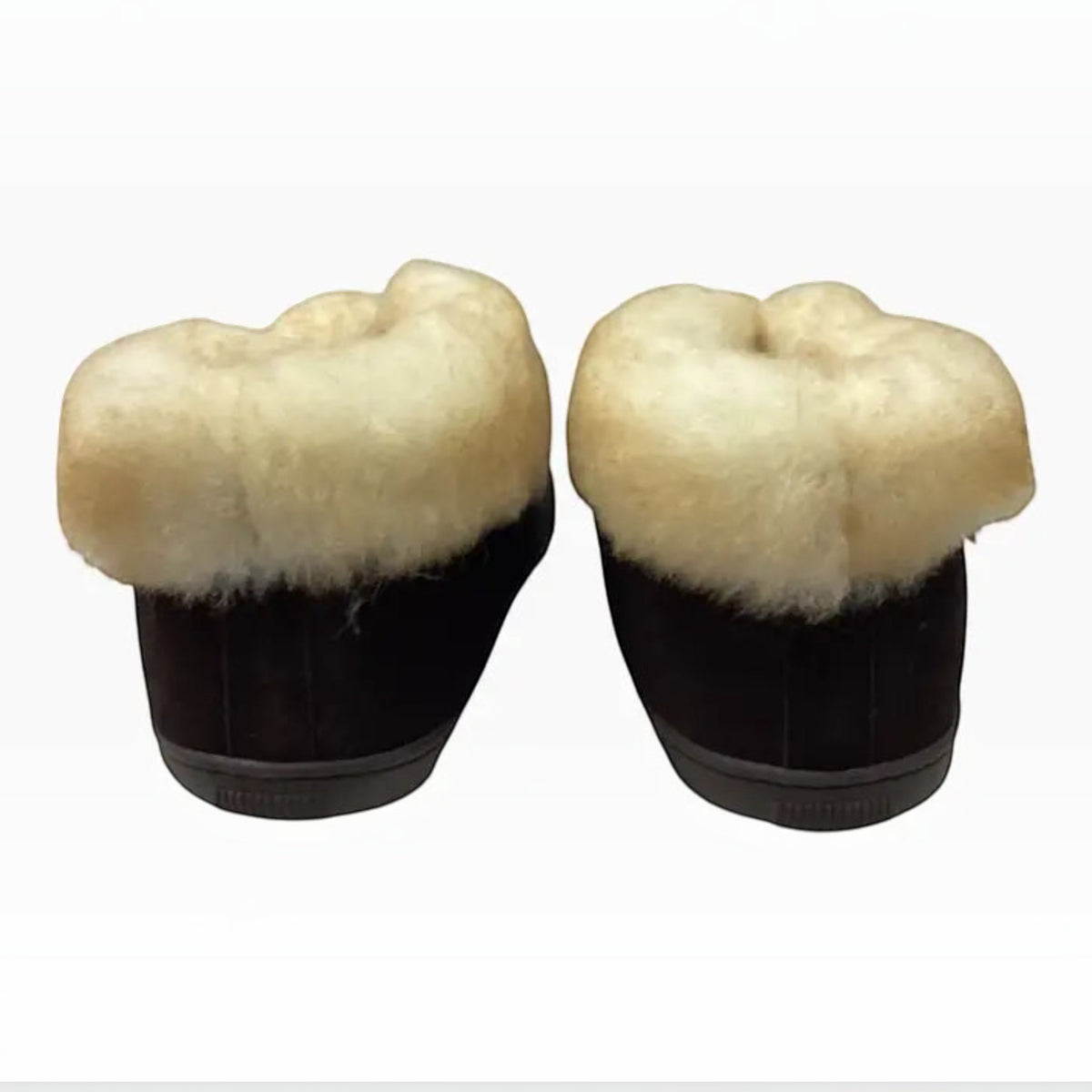The Shoe Shop Tamarac Julie slippers in sand leather with a plush lambswool cuff and durable rubber soles