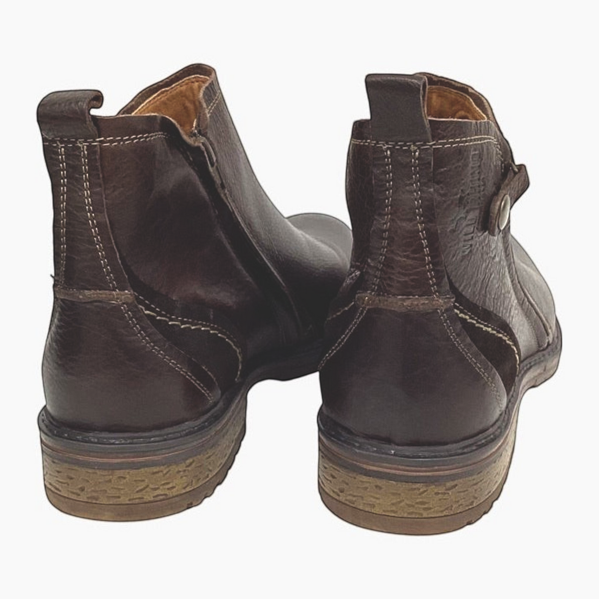 The Shoe Shop Wild Rhino Hunter black leather ankle boots featuring twin zips and a textured rubber outsole
