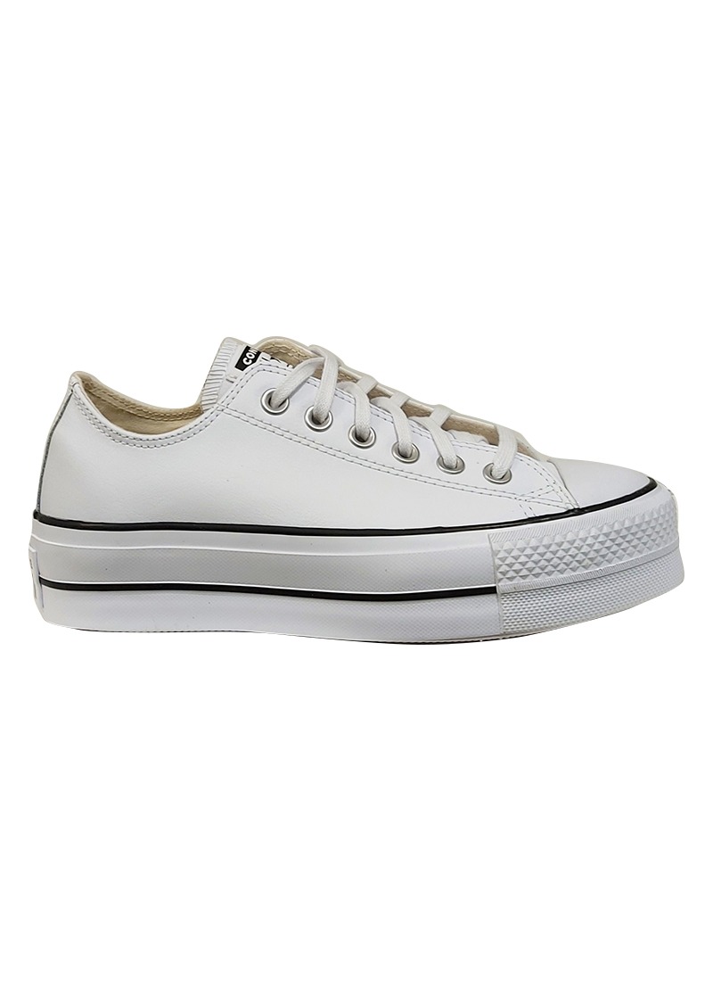 hooi hop Somber Converse Ctas Lift Ox Leather White/Black | Buy Online at Mode.co.nz
